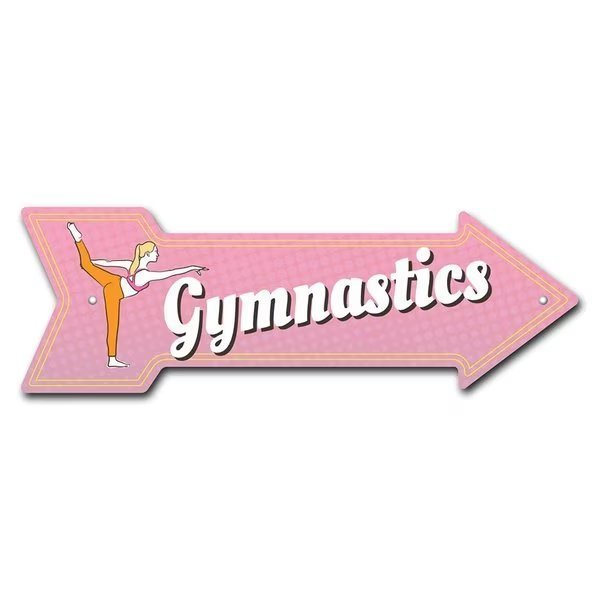 Gymnastics Arrow Sign Funny Home Decor 36in Wide, Signmission, Mfr#: P-ARROW12-999836